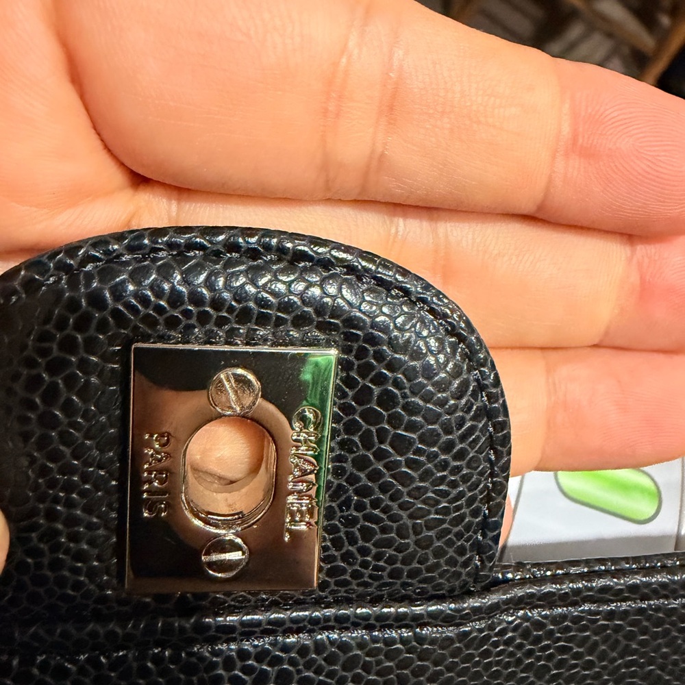 Black Quilted Caviar Medium Classic Double Flap Bag Silver Hardware, 2022 - Picture 9 of 16